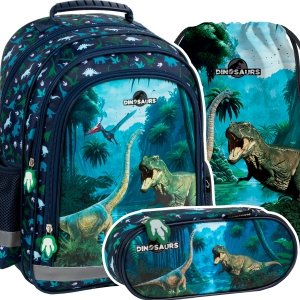 ZESTAW 3 el. Plecak szkolny DINOZAURY (PL15BDN19SET3CZ)
