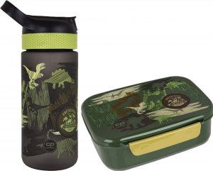Zestaw bidon i śniadaniówka CoolPack BIBBY dinozaury, ADVENTURE PARK (Z08672+Z18672)