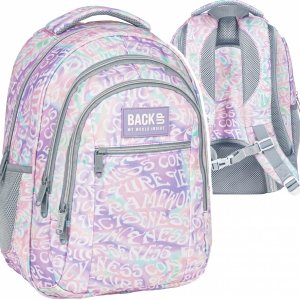 Plecak szkolny młodzieżowy BackUP 26 L KREMOWE NAPISY (PLB6O18)