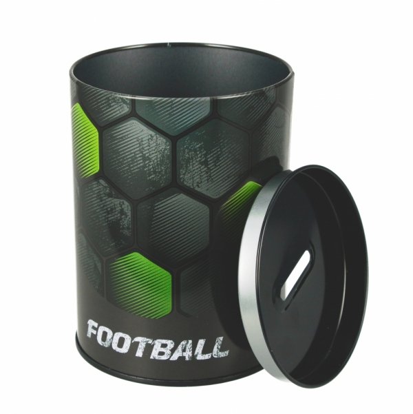 Skarbonka metalowa okrągła FOOTBALL Piłka nożna Starpak (536848)