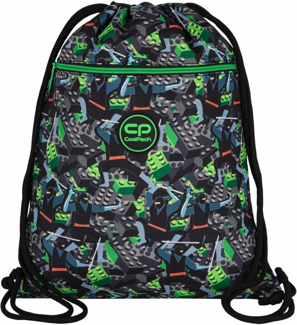 ZESTAW 3 el. Tornister Plecak CoolPack TURTLE  25 L klocki, KIDS FROM THE BLOCK (F015823SET3CZ)