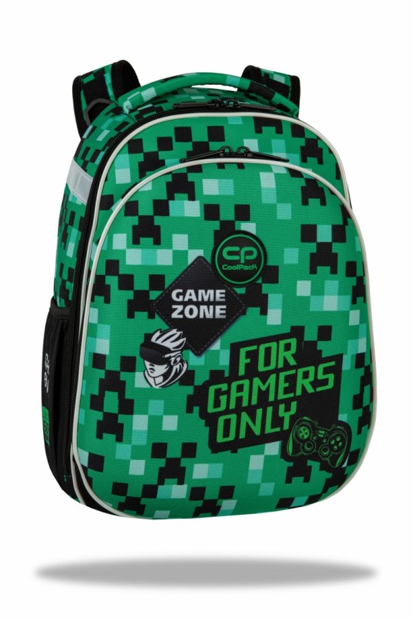 ZESTAW 3 el. Tornister Plecak CoolPack TURTLE  25 L gra, GAME ZONE (F015826SET3CZ)