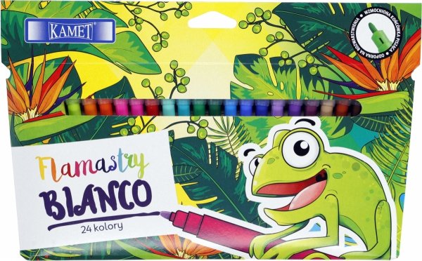 Pisaki zmywalne flamastry BIANCO 24 kolory KAMET (04019)