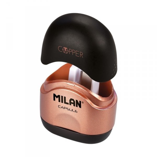 Temperówka z pojemnikiem Milan CAPSULE  COPPER różowa (20165224CP)