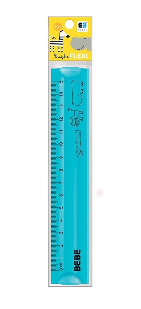 Linijka plastikowa elastyczna dla chłopca FLEXI 15 cm BB KIDS PASTEL (74441)