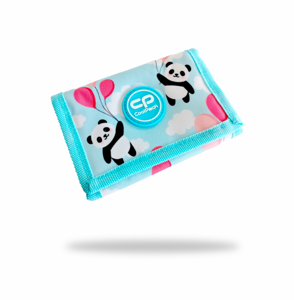 Portfel młodzieżowy CoolPack SLIM pandy, PANDA BALLOONS (E56548)