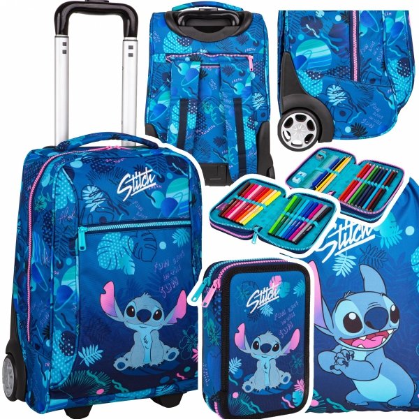 ZESTAW 3 el. Plecak CoolPack COMPACT 27 L na kółkach STITCH (F086780SET3CZ)