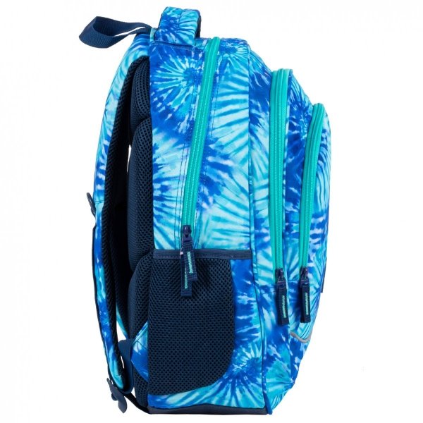 Plecak szkolny młodzieżowy BackUP 26 L niebieskie wzory, TIE DIE (PLB4X22)