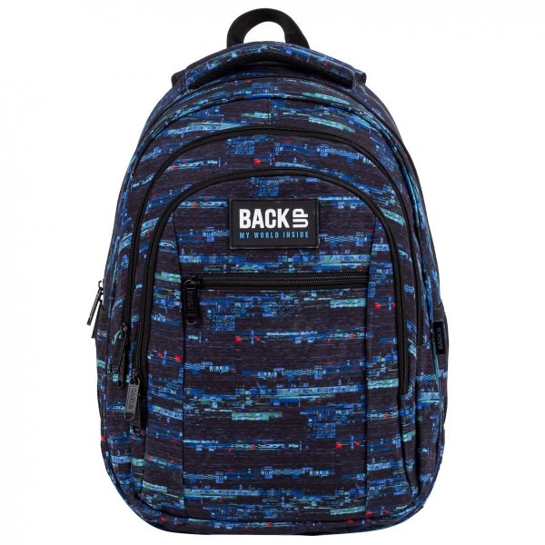 Plecak szkolny młodzieżowy BackUP 26 L zakłócenie, GLITCH (PLB4O111)