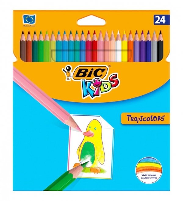 Kredki ołówkowe BIC Kids Tropicolors 24 kolory (22510)