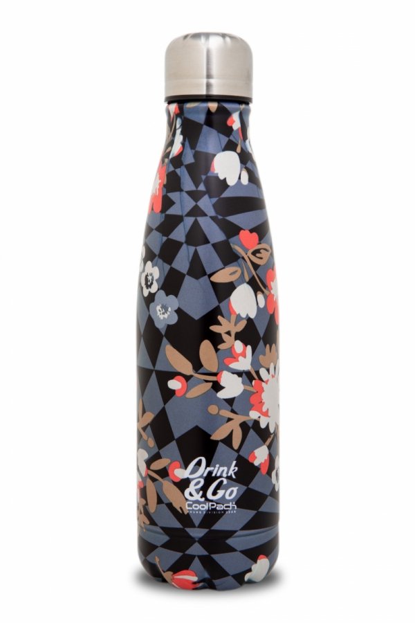 Bidon metalowy Drink&amp;Go butelka termiczna CoolPack 500ml kwiatki, VENICE (Z04715)