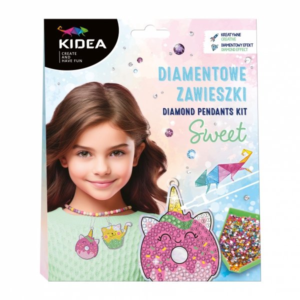 Diamentowe zawieszki SWEET Pączek Kotek KIDEA (DZRSKA)