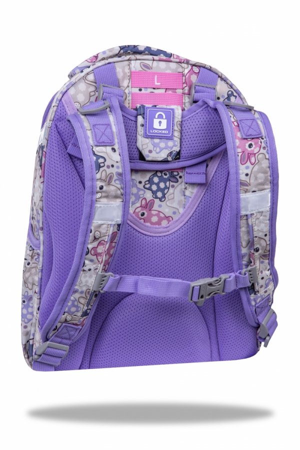 ZESTAW 5 el. Tornister Plecak CoolPack TURTLE  25 L króliczki, WHITE BUNNY (F015833SET5CZ)