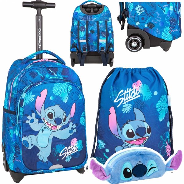 ZESTAW 3 el. Plecak CoolPack JACK na kółkach STITCH (F107780SET3CZ)