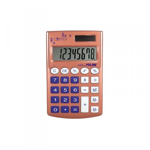 Kalkulator kieszonkowy SZKOLNY Milan Copper fioletowy (159506CP)
