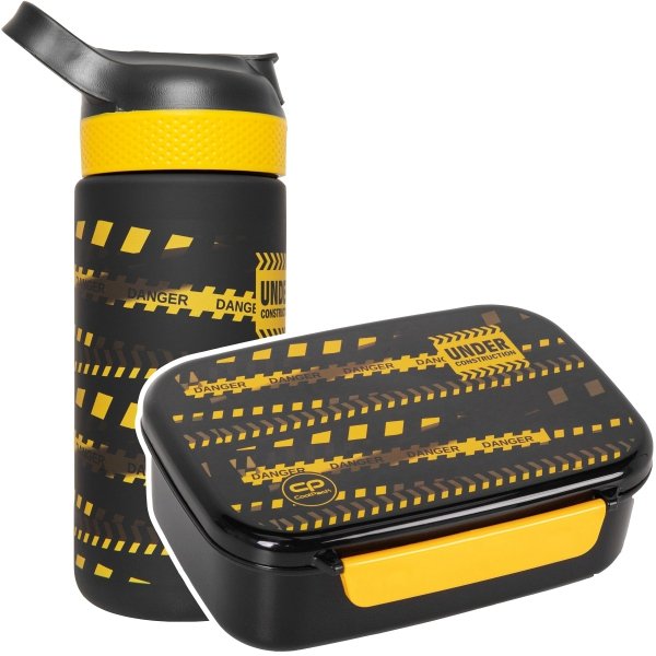Zestaw bidon i śniadaniówka CoolPack BIBBY strefa robót, DON`T DO IT 420ml (Z08825+Z18825)