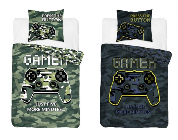 ZESTAW 2 el. Pościel świecąca w ciemności GAMER PADY MORO 140 x 200 cm (3578ASET2CZ)