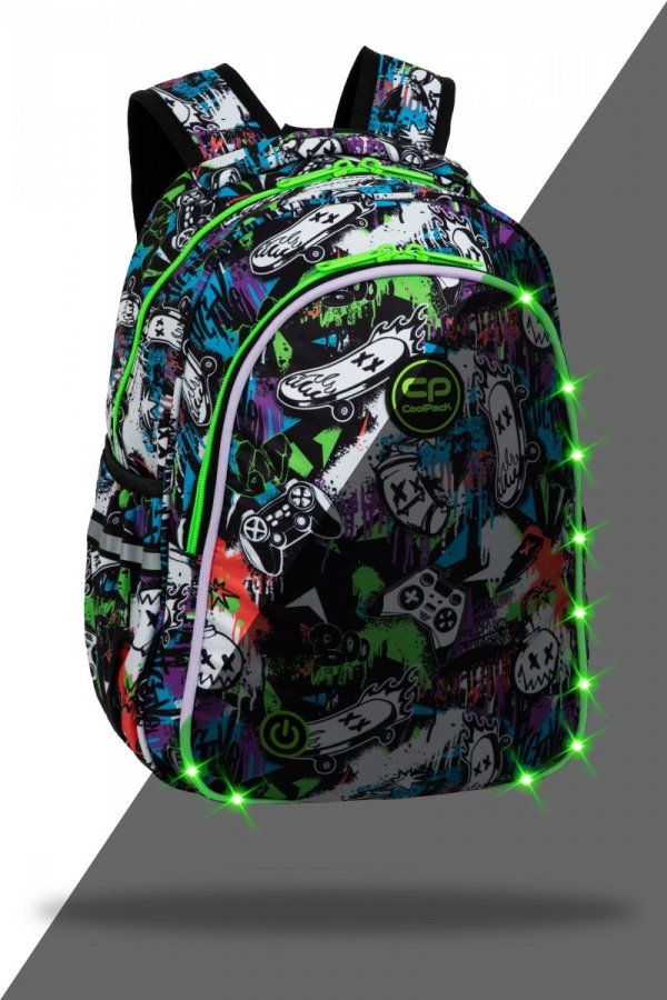 Plecak wczesnoszkolny CoolPack JIMMY LED graffiti, PEEK A BOO (F110675)