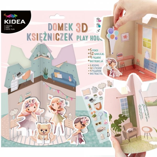 ZESTAW Kreatywny domek 3D DLA KSIĘŻNICZEK Kidea (KDOKKA)