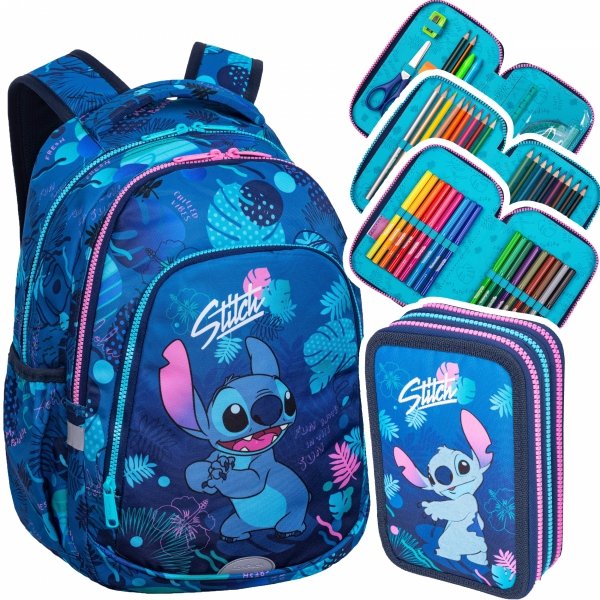 ZESTAW 2 el. Plecak szkolny CoolPack PRIME 19 L  STITCH (F025780SET2CZ)