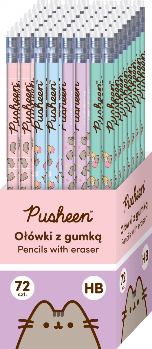 OŁÓWEK szkolny z gumką PUSHEEN HB (75157)