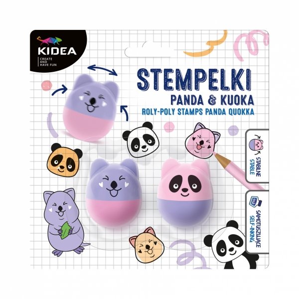 Stempelki WAŃKA WSTAŃKA PANDA I KUOKA pieczątki KIDEA (SWWPKKA)