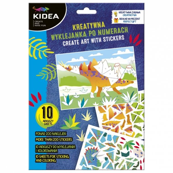 Kreatywna wyklejanka po numerach DINOZAURY Kidea (KWPNAKA)