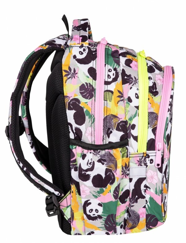 ZESTAW 5 el. Plecak wczesnoszkolny CoolPack JERRY 21 L pandy, PANDA GANG (F029829SET5CZ)