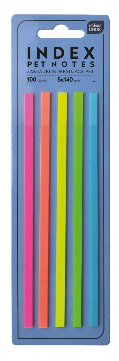 Zakładki indeksujące INDEX PET NEON karteczki samoprzylepne (46230)