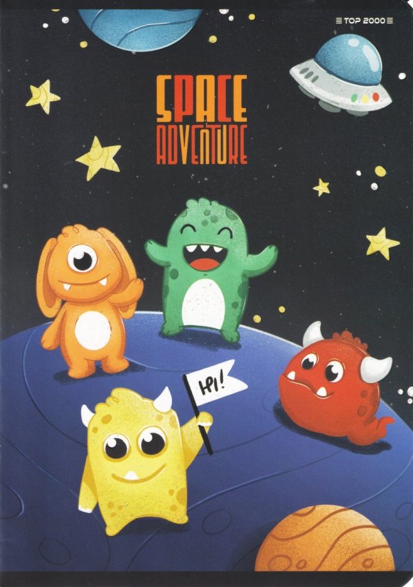 5x Zeszyt A5 w kolorową linię 32 kartki SPACE ADVENTURE (400182346SET5CZ)