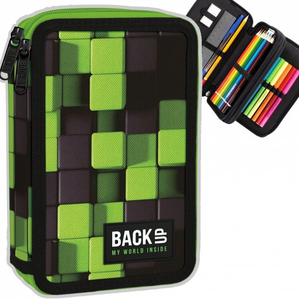 Piórnik z wyposażeniem, dwukomorowy BackUP gra, METASPHERE (PB6DW52)