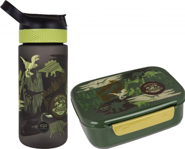 Zestaw bidon i śniadaniówka CoolPack BIBBY dinozaury, ADVENTURE PARK (Z08672+Z18672)