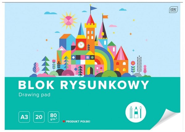 Blok rysunkowy A3 BIAŁY białe kartki (60013)