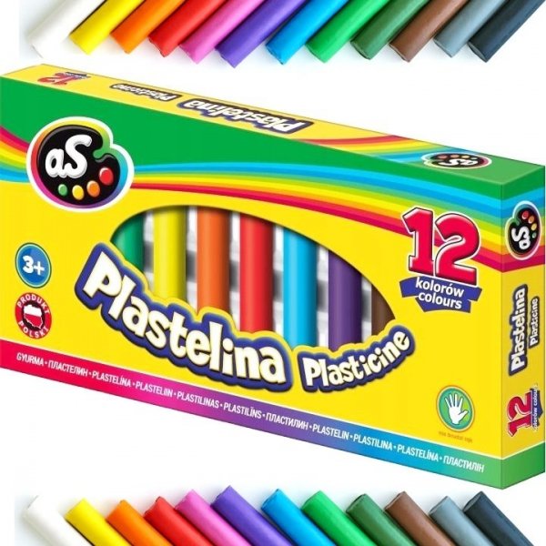 Plastelina szkolna 12 kolorów AS ASTRA (303219003)