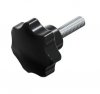 UCHWYT BAKELITOWY Z TRZPIENIEM CZARNY M6*15MM DIN6336L