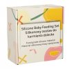 Naczynia silikonowe dla dzieci sowa zestaw 8 elementów zielone