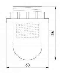 OPRAWKA PLASTIKOWA Z PIERŚCIENIEM E14 BIAŁA