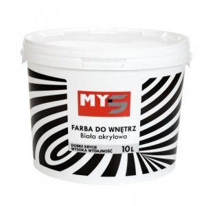 FARBA AKRYLOWA DO WNĘTRZ BIAŁA MY5 10L