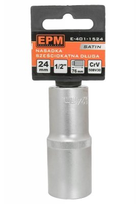 NASADKA DŁUGA 1/2&#039;&#039; 6-KĄTNA SATIN 24MM