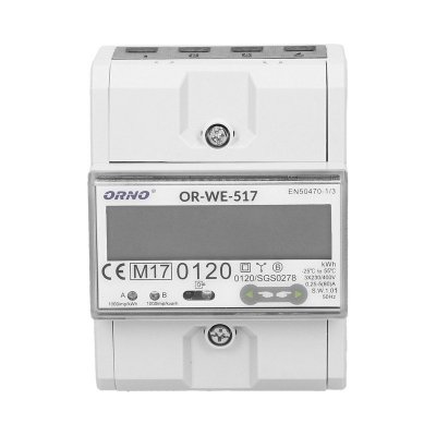 3-FAZOWY LICZNIK ENERGII ELEKTRYCZNEJ  80A RS485 MID