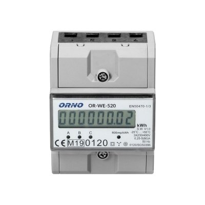 3-FAZOWY LICZNIK ENERGII ELEKTRYCZNEJ  80A