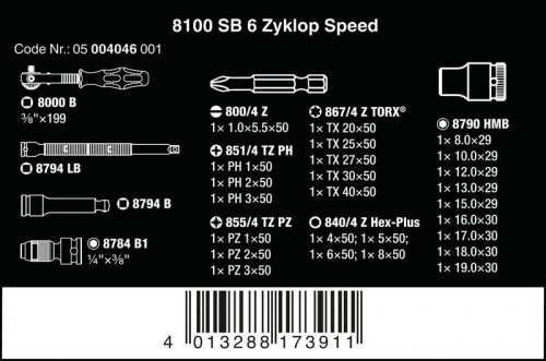 ZESTAW KLUCZY NASADOWYCH 3/8&#039;&#039; ZYLKOP, 29 CZ.