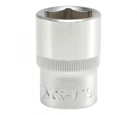 NASADKA KRÓTKA 6-KĄTNA CHROMOWANA 1/2&#039;&#039; 19MM