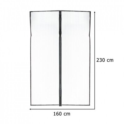 Moskitiera siatka magnetyczna LUARO na drzwi solidna mocny magnes 160x230cm