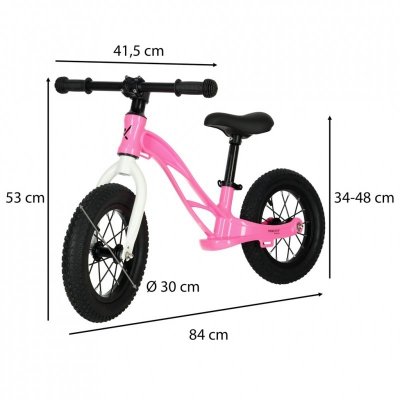 Rowerek biegowy Trike Fix Active X2 rower lekki 3,7 kg pompowane koła różowy