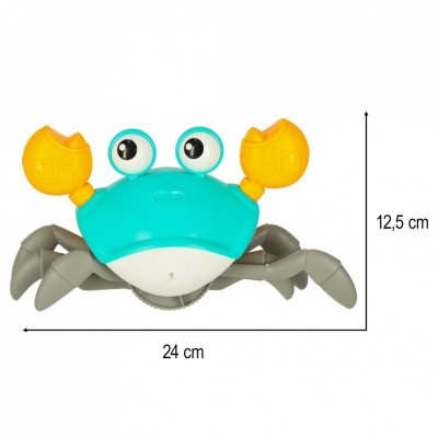 Krab uciekający pełzający czujnik interaktywna akumulator USB zielony