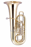 JOHN PACKER tuba F model JP379FF Sterling, złoty lakier, 5 wentyli obrotowych (4+1), z futerałem