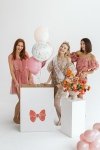 Balon foliowy Bride kwiaty 45cm, biały