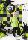 Balon foliowy Game over, 45 cm, czarny (1 karton / 50 szt.)