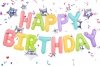 Balon foliowy Happy Birthday, 395x35cm, mix